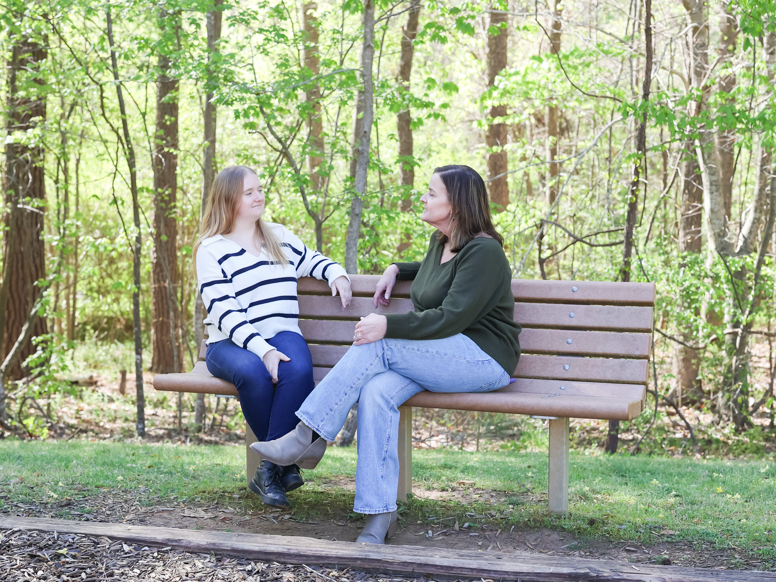 Legal Aid of North Carolina client Sammy Burns, at left, and her mother